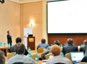 Comment financer ses études ? conference, presentation in aditorium